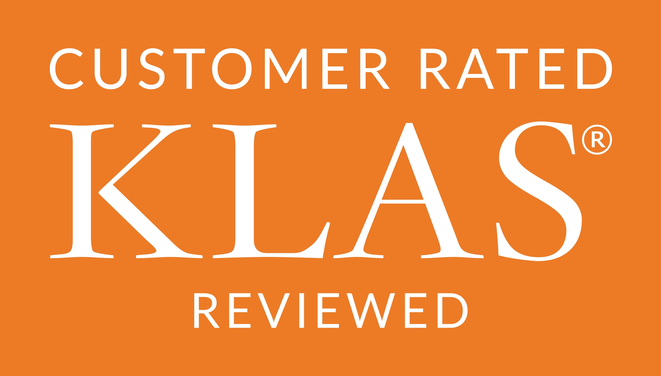Customer Rated KLAS logo