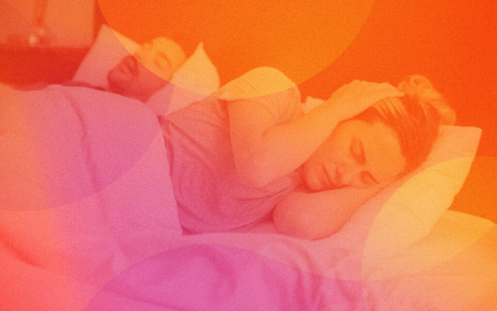 Woman having trouble sleeping.