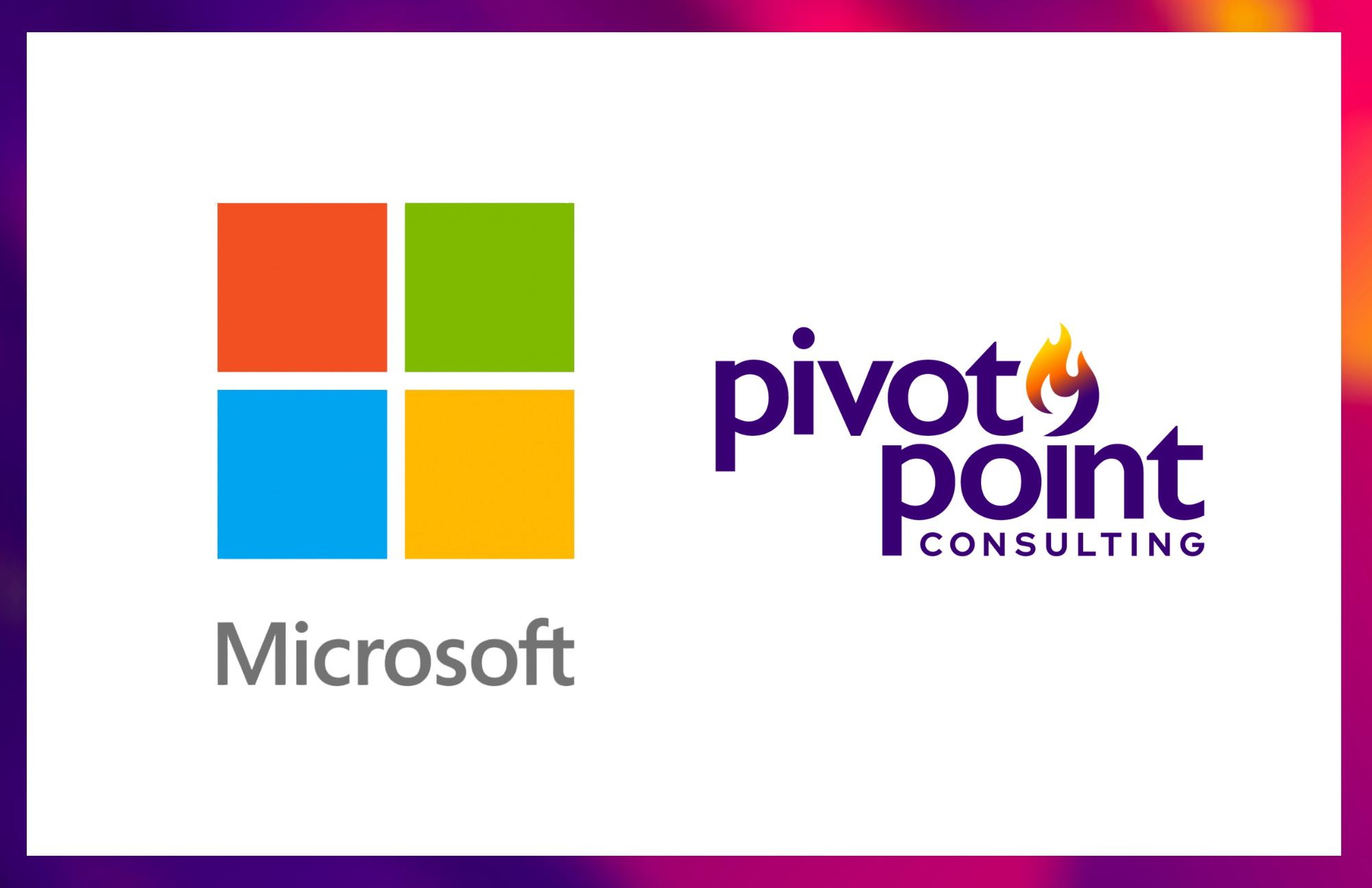 Microsoft Logo Pivot Point Consulting Logo